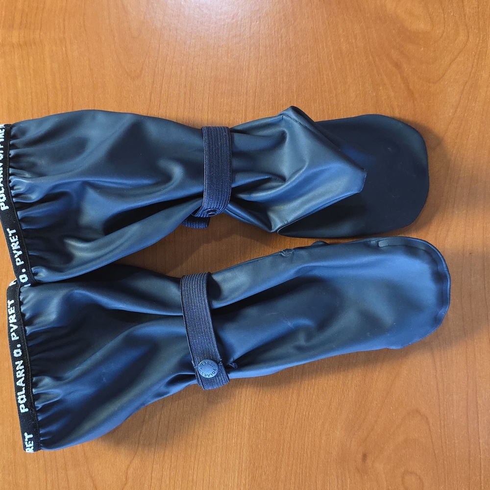 Polarn O. Pyret Kids' Navy Waterproof Mittens - Picture 3 of 3